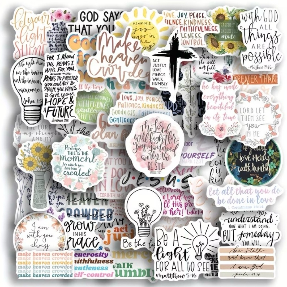 Colorful Inspirational Sticker Set, NEW, 50 pieces - Picture 6 of 7